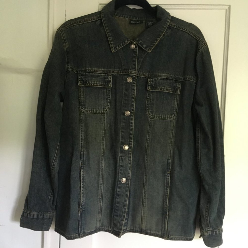 Vintage Antique Wash Denim Jacket by Chico's